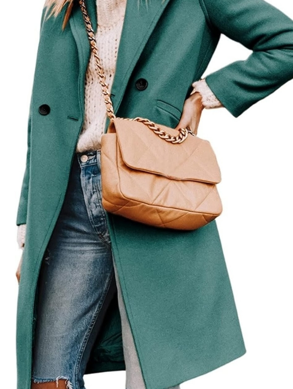 New Fashion Brand Teal Coat Jacket Teal M